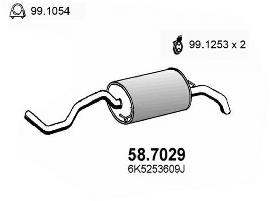 Rear Muffler (58.7029)