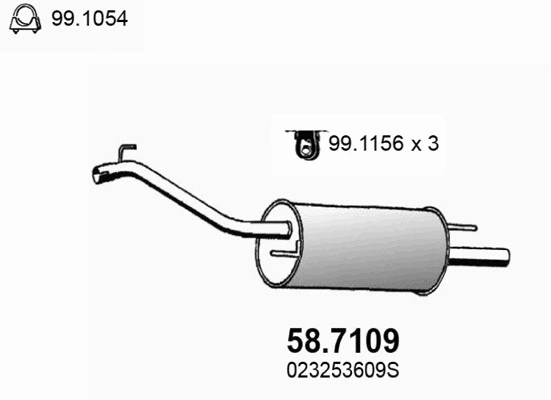 Rear Muffler (58.7109)