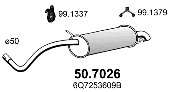 Rear Muffler (50.7026)