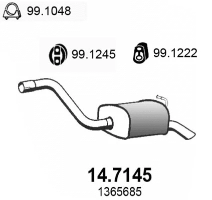 Rear Muffler (14.7145)