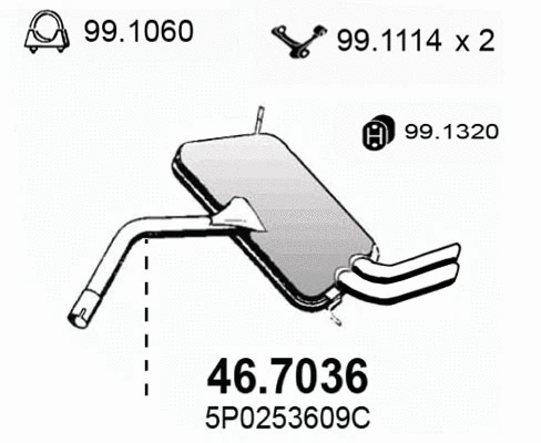 Rear Muffler (46.7036)