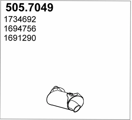 Centre/Rear Muffler (505.7049)
