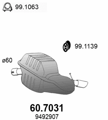 Rear Muffler (60.7031)