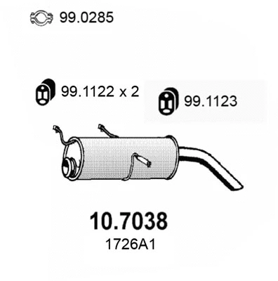 Rear Muffler (10.7038)