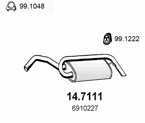 Rear Muffler (14.7111)