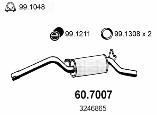 Rear Muffler (60.7007)