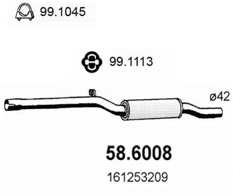 Centre Muffler (58.6008)