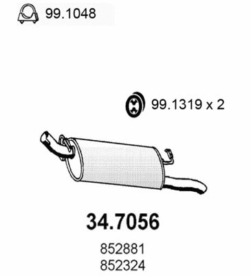 Rear Muffler (34.7056)