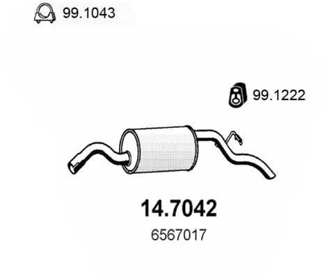Rear Muffler (14.7042)