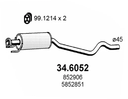 Centre Muffler (34.6052)