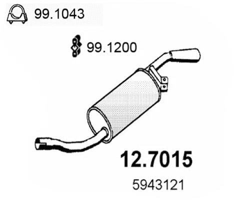 Rear Muffler (12.7015)