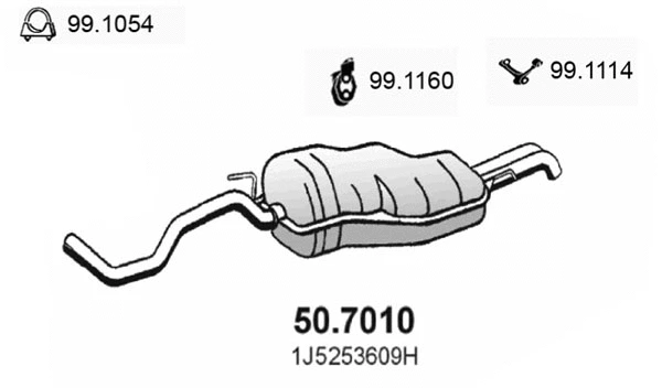 Rear Muffler (50.7010)
