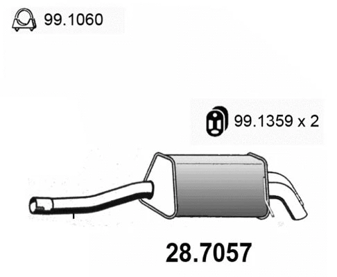 Rear Muffler (28.7057)