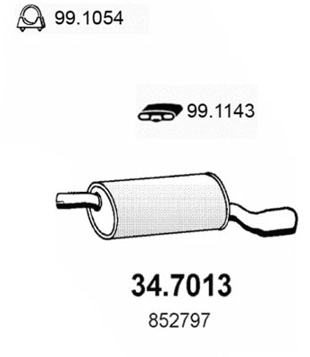 Rear Muffler (34.7013)