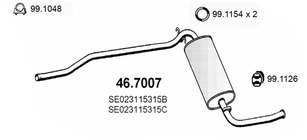 Rear Muffler (46.7007)