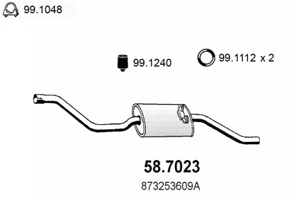 Rear Muffler (58.7023)