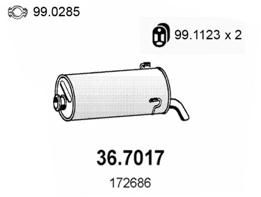 Rear Muffler (36.7017)