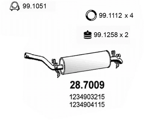 Rear Muffler (28.7009)
