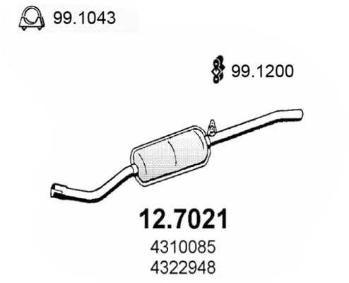 Rear Muffler (12.7021)