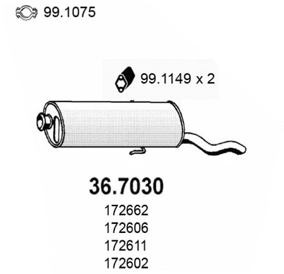 Rear Muffler (36.7030)