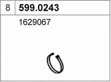 Mounting Kit, muffler (599.0243)