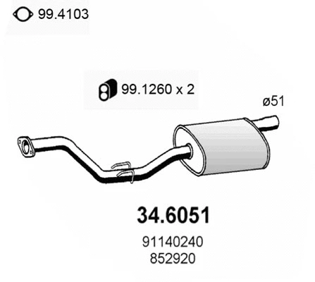 Centre Muffler (34.6051)