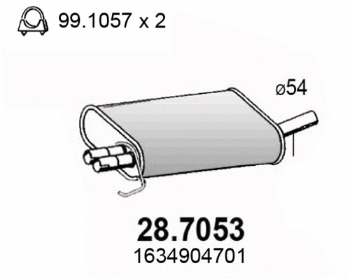 Rear Muffler (28.7053)