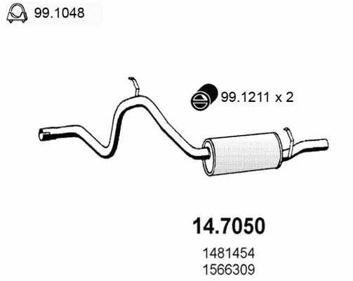 Rear Muffler (14.7050)
