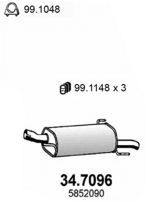 Rear Muffler (34.7096)
