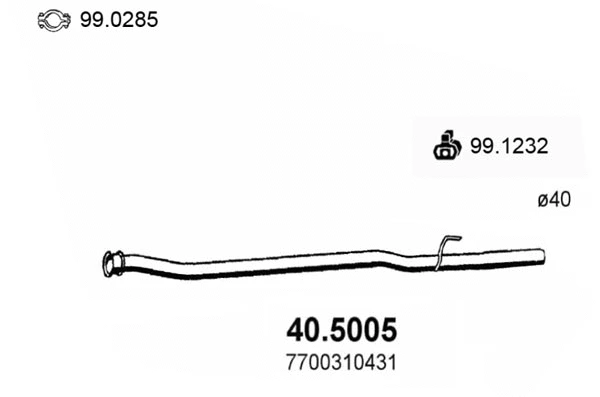Exhaust Pipe (40.5005)