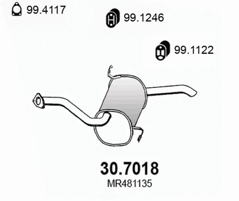 Rear Muffler (30.7018)