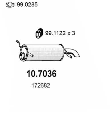 Rear Muffler (10.7036)