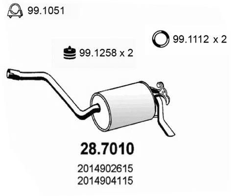 Rear Muffler (28.7010)