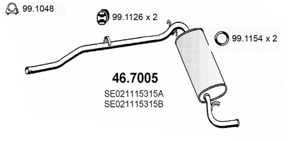 Rear Muffler (46.7005)