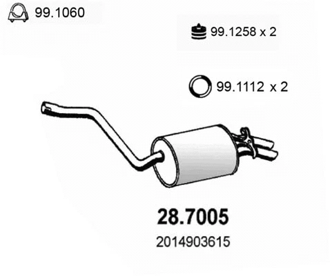 Rear Muffler (28.7005)
