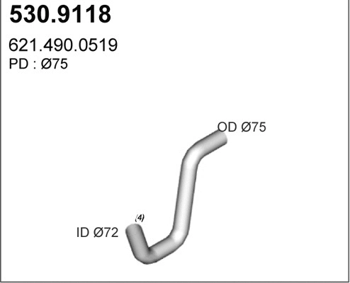 Exhaust Pipe (530.9118)