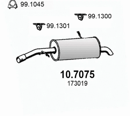 Rear Muffler (10.7075)