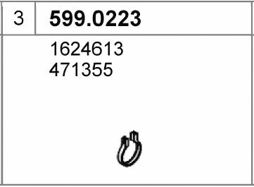 Mounting Kit, muffler (599.0223)