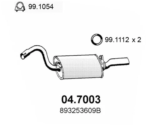 Rear Muffler (04.7003)