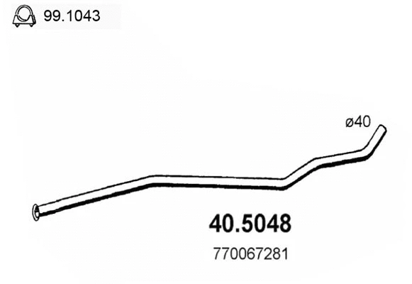 Exhaust Pipe (40.5048)