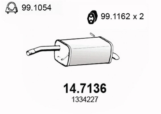 Rear Muffler (14.7136)