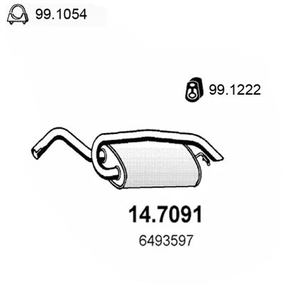 Rear Muffler (14.7091)
