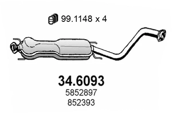 Centre Muffler (34.6093)