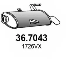 Rear Muffler (36.7043)