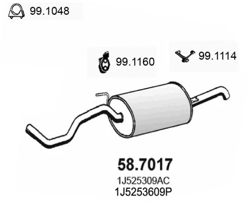 Rear Muffler (58.7017)