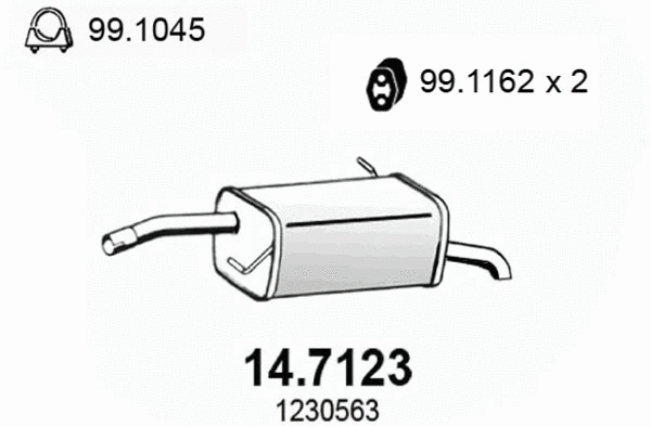 Rear Muffler (14.7123)