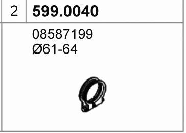 Mounting Kit, muffler (599.0040)