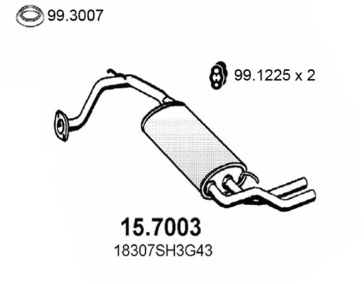 Rear Muffler (15.7003)