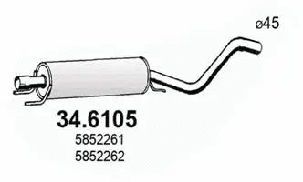 Centre Muffler (34.6105)