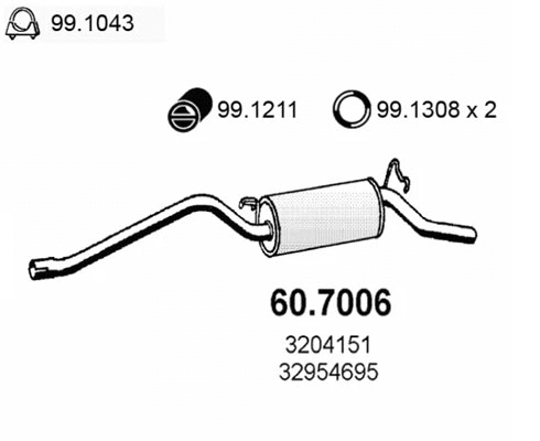 Rear Muffler (60.7006)